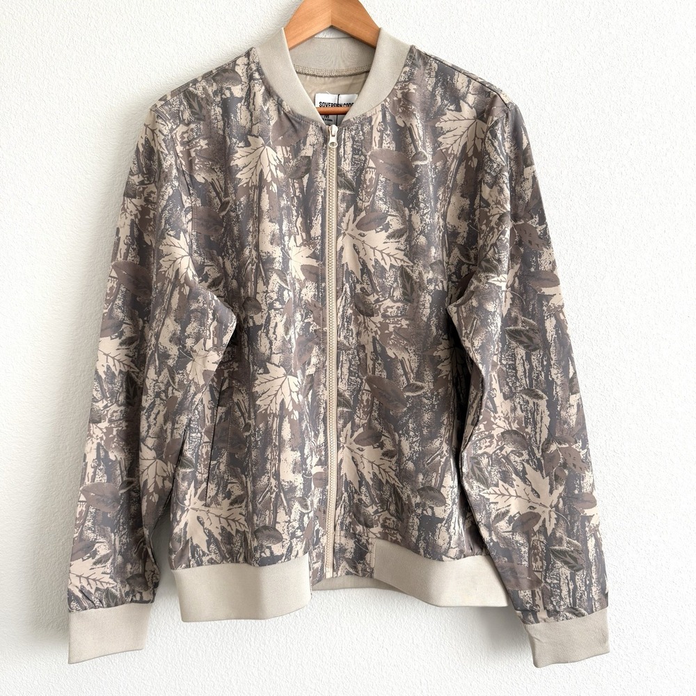 Sovereign‎ Code Camo Bomber Jacket Men's Medium Jason Stone Streetwear Outdoors